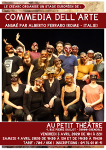 Le Créarc organise un Stage Européen de Commedia dell'Arte